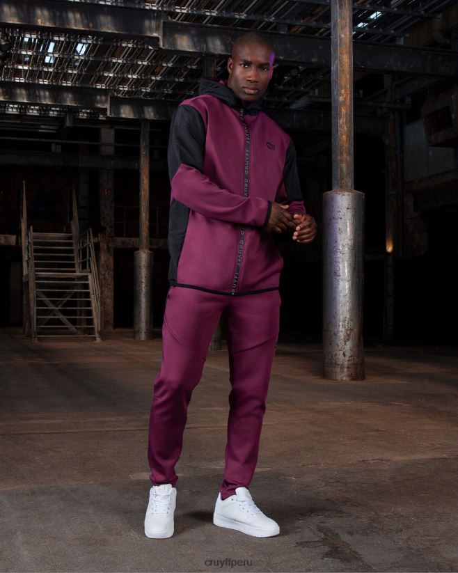 educación física Cruyff traje cruzado Burdeos 42TR20551 hombres trajes