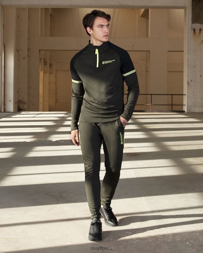 educación física Cruyff traje de diapositivas ejercito verde 42TR20191 hombres trajes