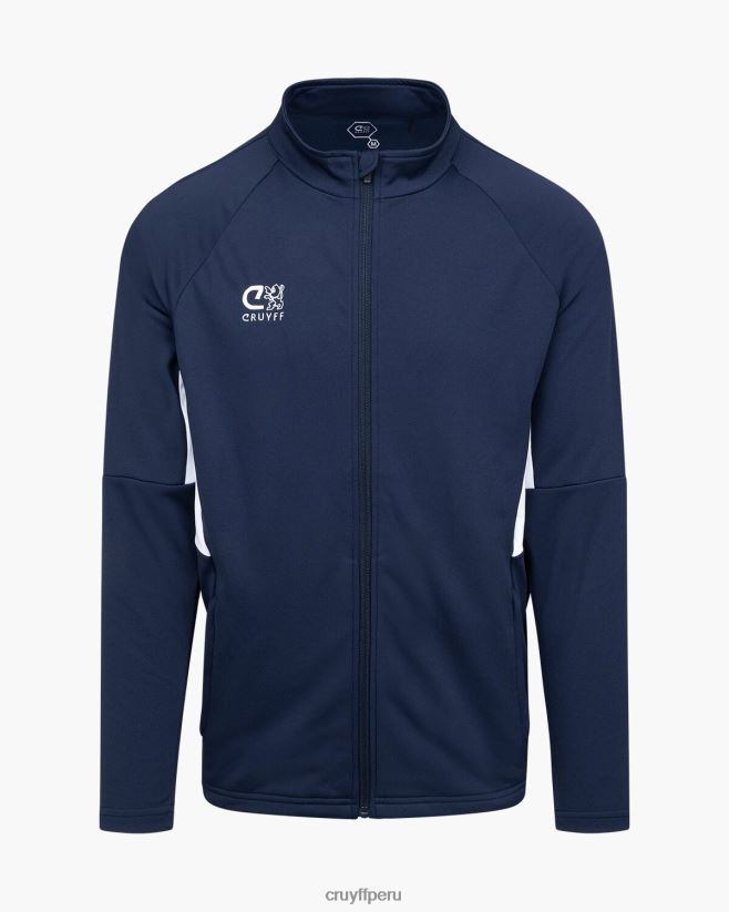 educación física Cruyff traje de giro tecnológico azul marino/blanco 42TR20679 hombres trajes