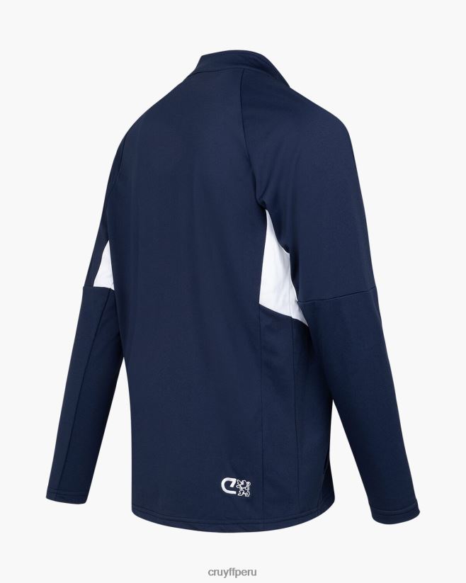educación física Cruyff traje de giro tecnológico azul marino/blanco 42TR20679 hombres trajes