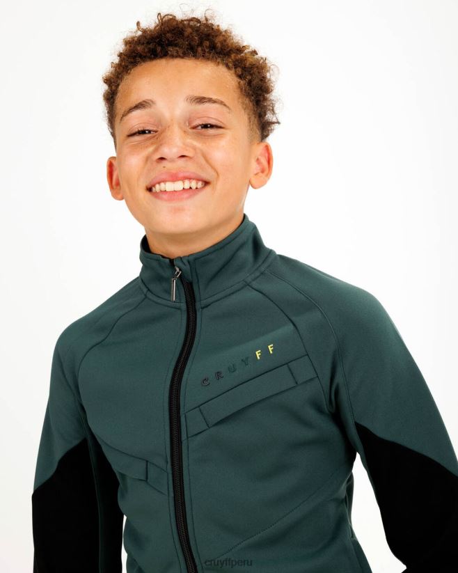 educación física Cruyff traje de plomo verde oscuro 42TR201122 hombres trajes