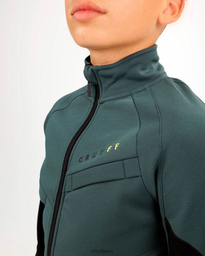 educación física Cruyff traje de plomo verde oscuro 42TR201122 hombres trajes