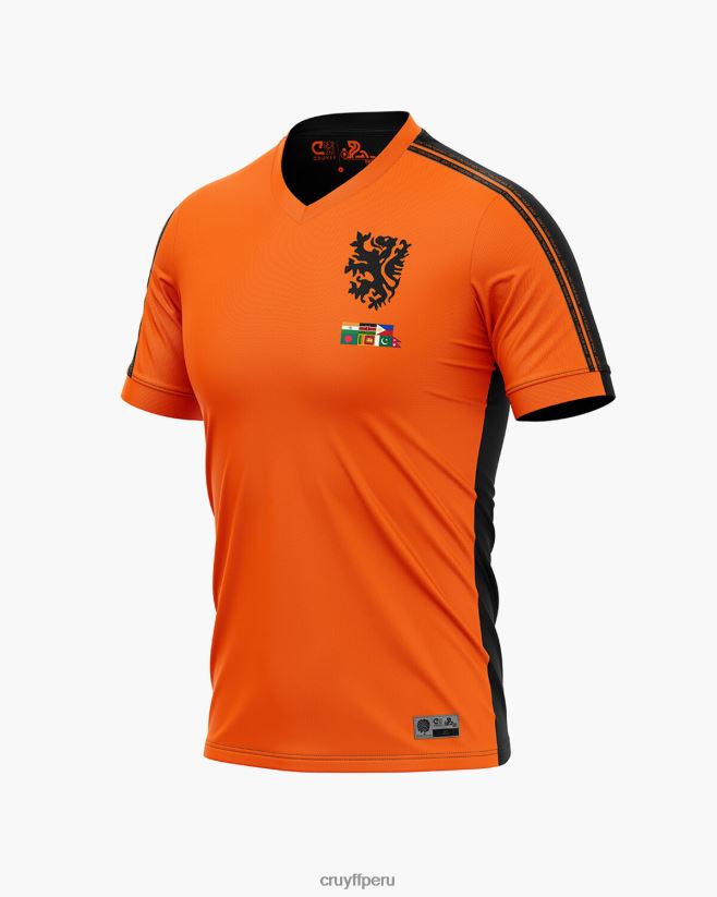 educación física Cruyff no le des la espalda wk tee naranja/negro 42TR20751 júnior camiseta