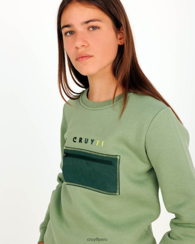 educación física Cruyff cortadora de cuello redondo verde 42TR201166 júnior suéter