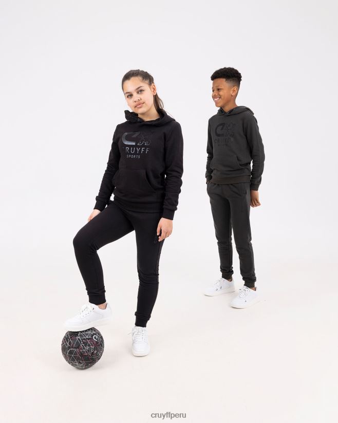 educación física Cruyff hacer sudadera con capucha negro 42TR201114 júnior sudadera