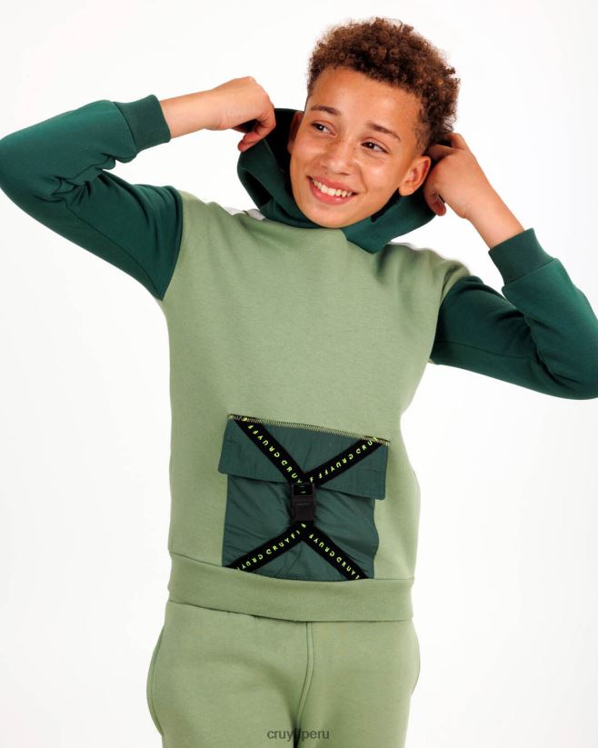 educación física Cruyff sudadera con capucha verde 42TR201173 júnior sudadera