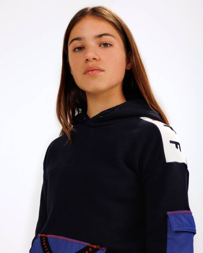 educación física Cruyff capucha de traje de podadoras Azul marino 42TR201162 júnior trajes