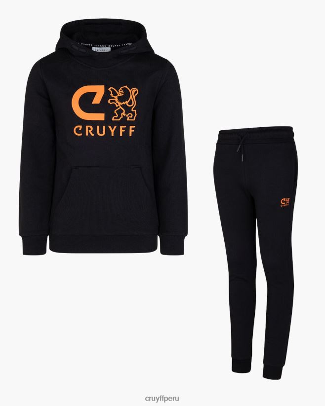 educación física Cruyff hacer traje negro/naranja 42TR201160 júnior trajes