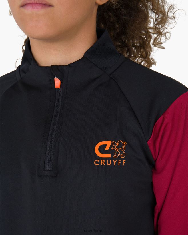 educación física Cruyff traje de esquina negro/rojo 42TR201326 júnior trajes