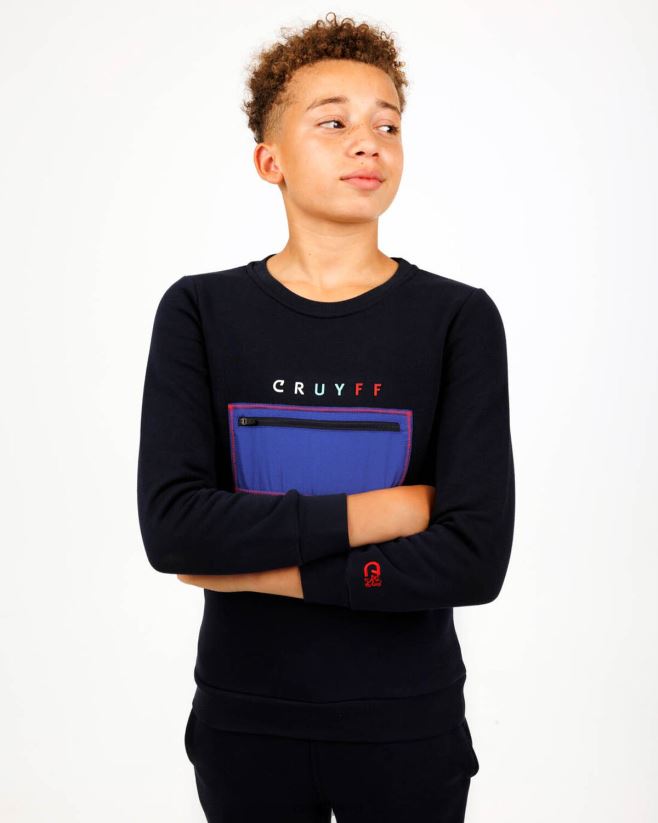 educación física Cruyff traje de podadoras cuello redondo Azul marino 42TR201157 júnior trajes