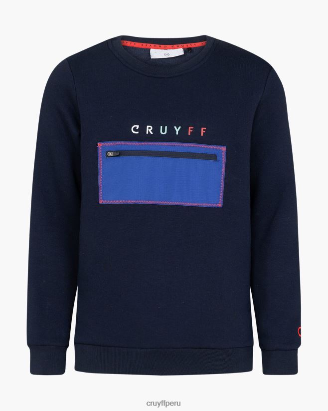 educación física Cruyff traje de podadoras cuello redondo Azul marino 42TR201157 júnior trajes