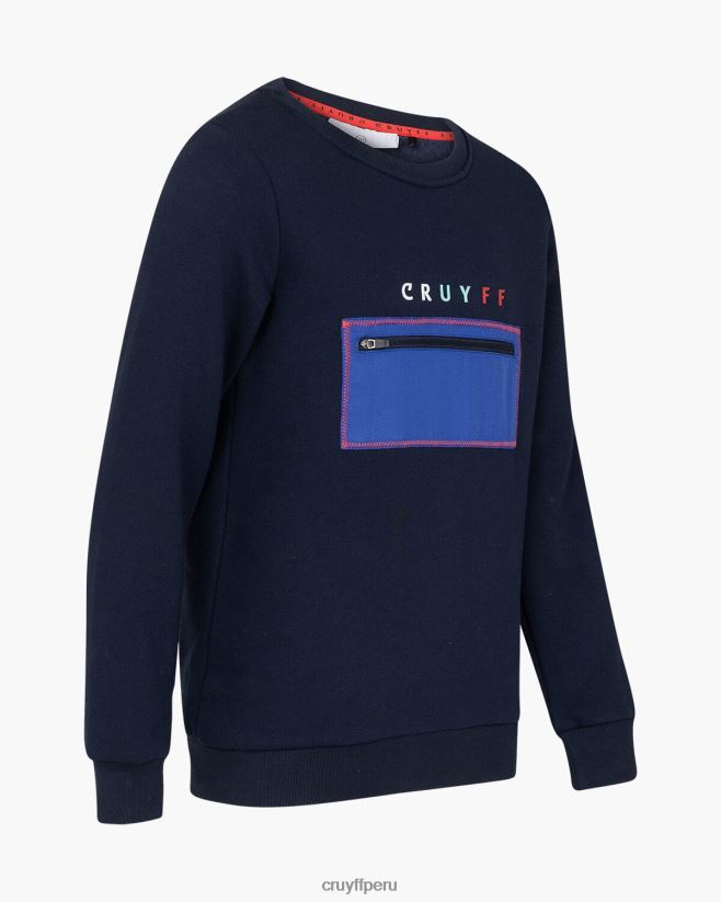 educación física Cruyff traje de podadoras cuello redondo Azul marino 42TR201157 júnior trajes
