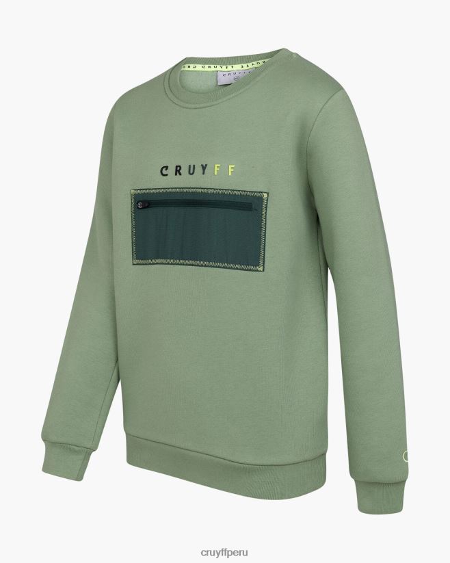 educación física Cruyff traje de podadoras cuello redondo verde 42TR201158 júnior trajes