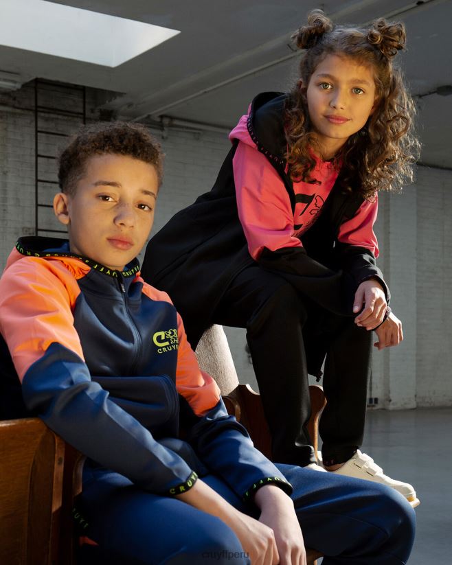 educación física Cruyff traje de puntero azul marino/naranja 42TR201187 júnior trajes