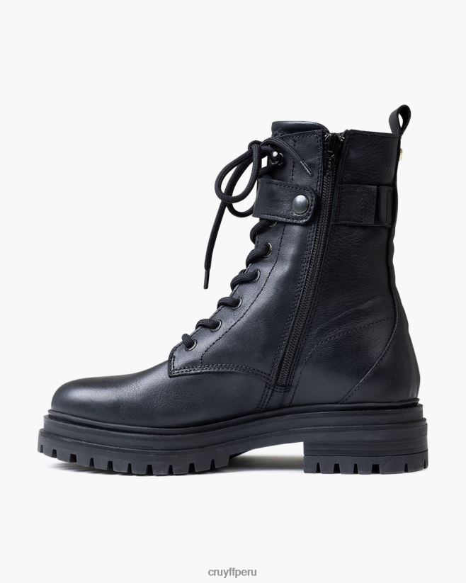 educación física Cruyff bota de encaje de comando negro 42TR201020 mujer botas