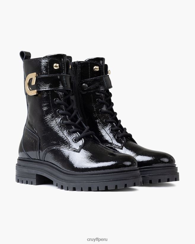 educación física Cruyff bota de encaje de comando negro 42TR201021 mujer botas