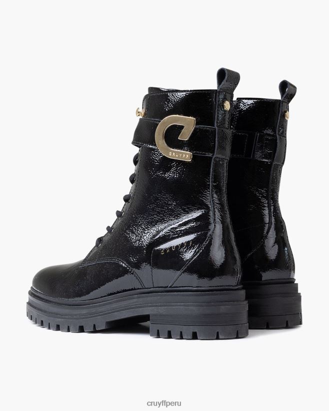 educación física Cruyff bota de encaje de comando negro 42TR201021 mujer botas