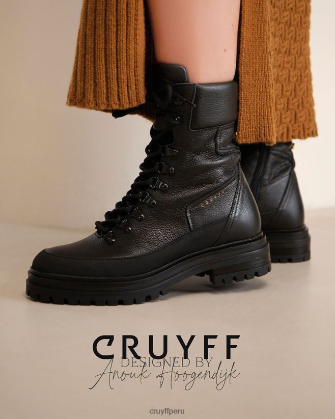 educación física Cruyff bota de trabajador de comando negro 42TR201029 mujer botas