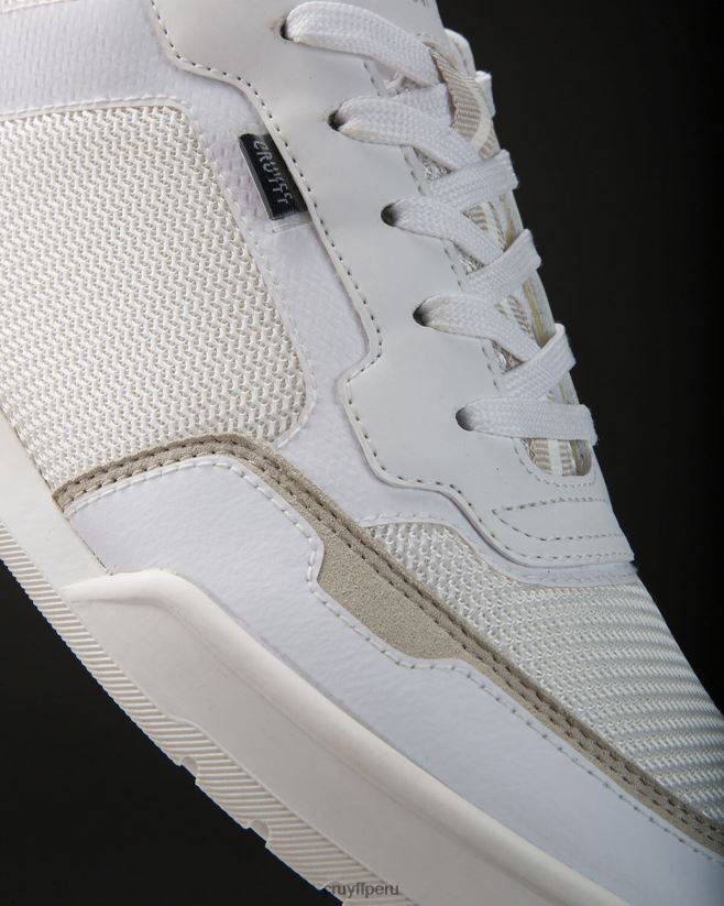 educación física Cruyff calcio balboa-soft mesh/matt heatseal blanco 42TR20898 mujer zapatillas