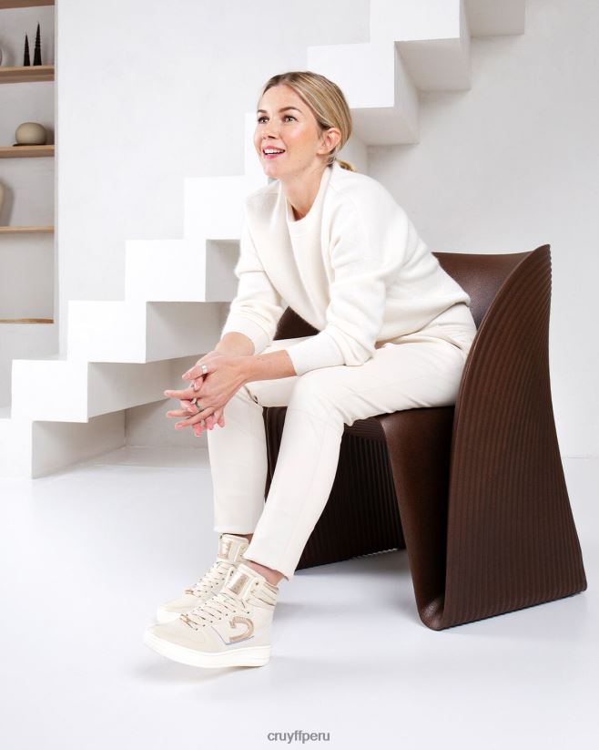 educación física Cruyff campo alto lux crema 42TR201070 mujer zapatillas