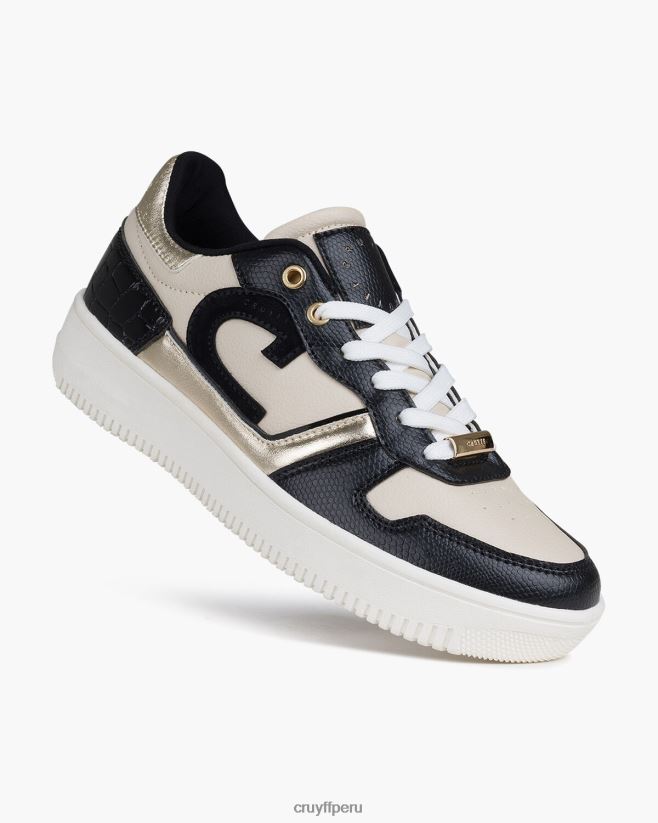 educación física Cruyff campo bajo lux negro/bronce 42TR201014 mujer zapatillas