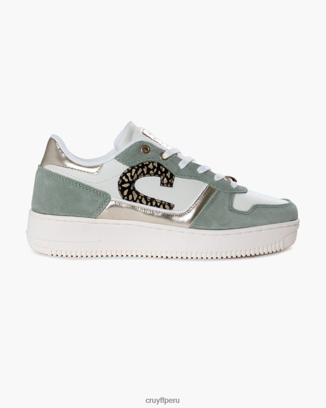 educación física Cruyff campo bajo lux verde blanco 42TR20977 mujer zapatillas
