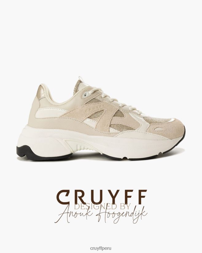 educación física Cruyff junio crema 42TR20948 mujer zapatillas