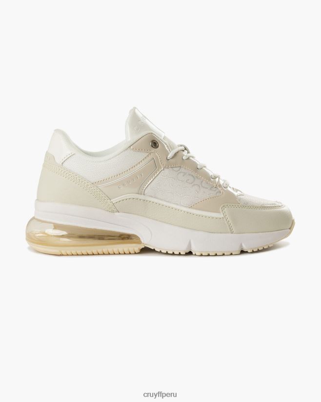 educación física Cruyff lujo de diamante crema 42TR20966 mujer zapatillas