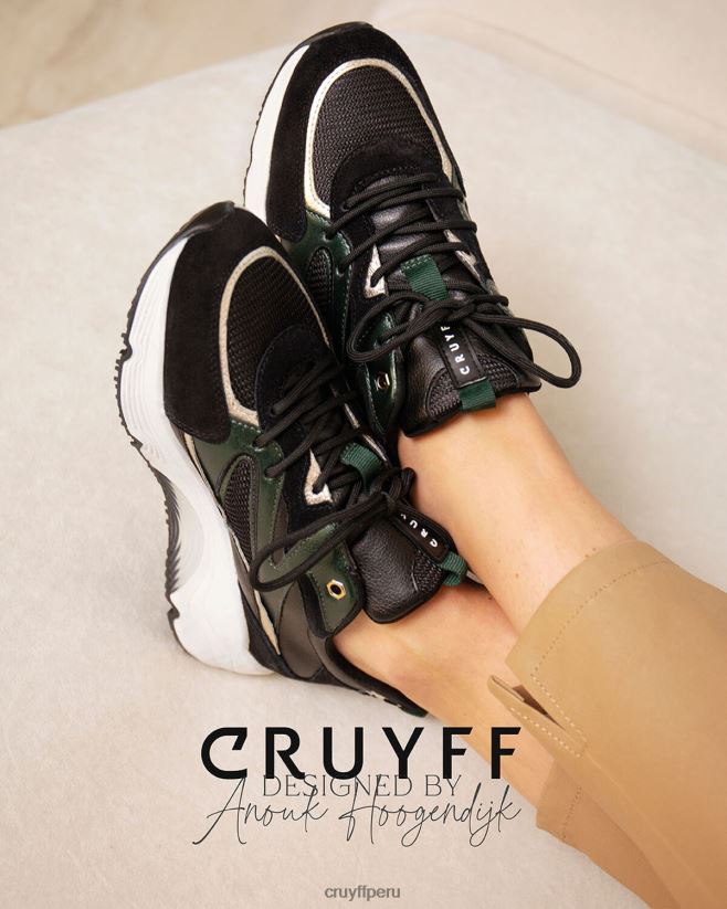 educación física Cruyff madina audaz verde negro 42TR201035 mujer zapatillas