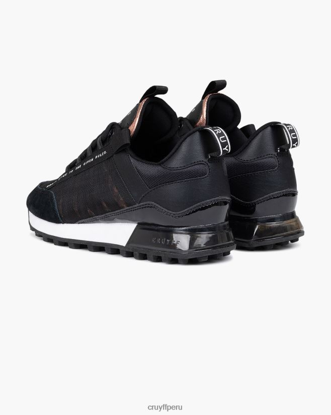 educación física Cruyff miedo negro/oro rosa 42TR201034 mujer zapatillas