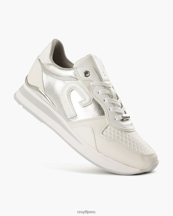 educación física Cruyff parkrunner lux plata blanca 42TR20975 mujer zapatillas