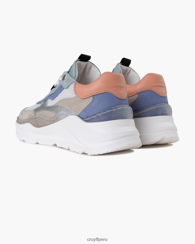 educación física Cruyff roana audaz plata blanca 42TR201053 mujer zapatillas