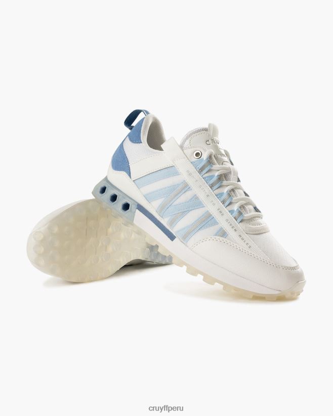 educación física Cruyff tecnología hexadecimal de miedo blanco azul 42TR20957 mujer zapatillas