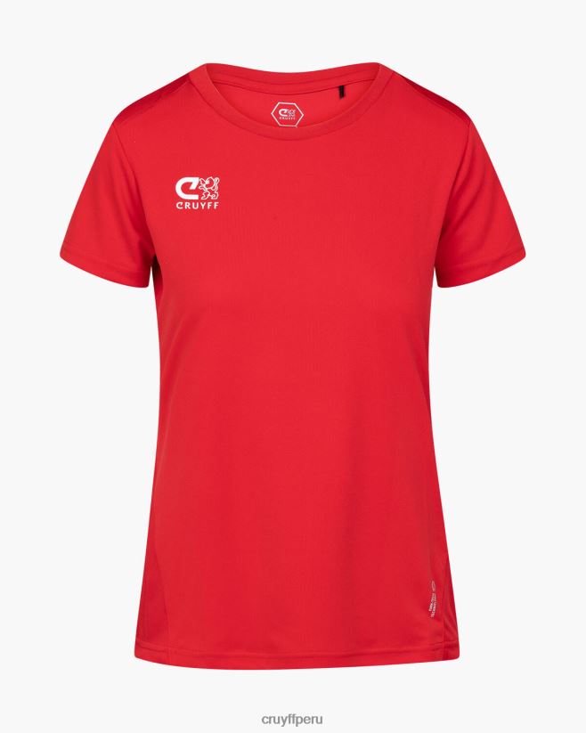 educación física Cruyff camiseta de entrenamiento rojo 42TR201009 mujer camisa
