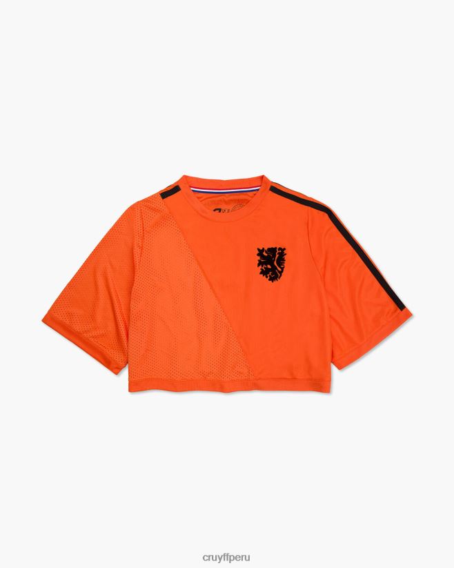 educación física Cruyff top corto euro naranja 42TR20845 mujer camiseta