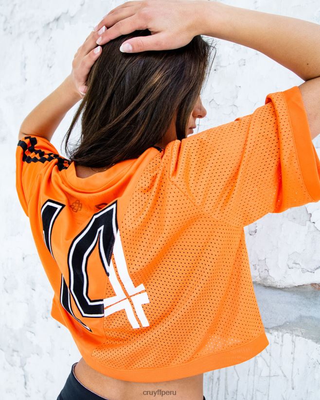 educación física Cruyff top corto euro naranja 42TR20845 mujer camiseta