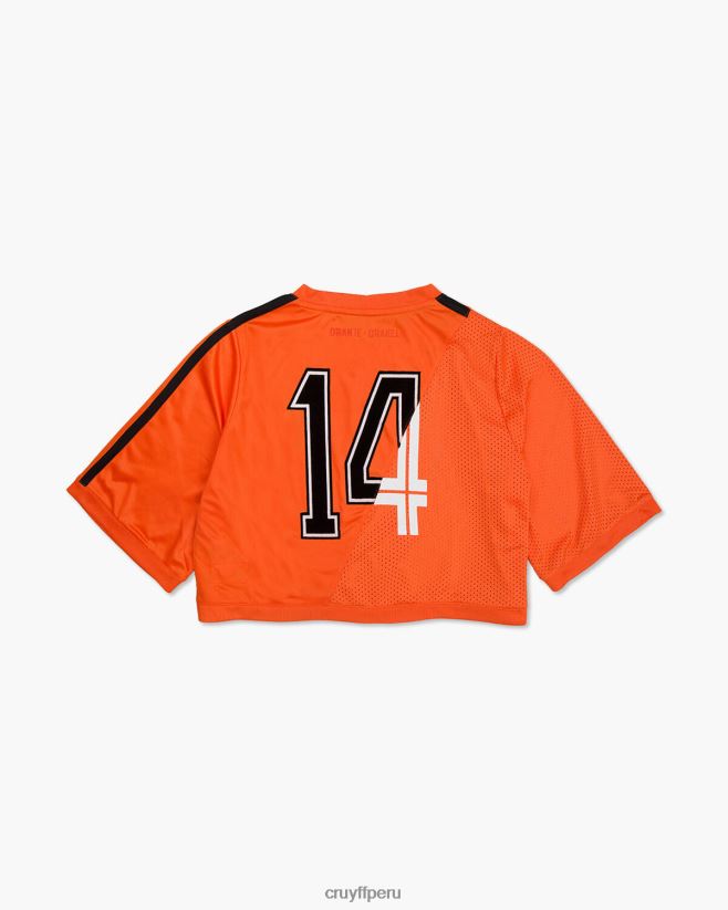 educación física Cruyff top corto euro naranja 42TR20845 mujer camiseta